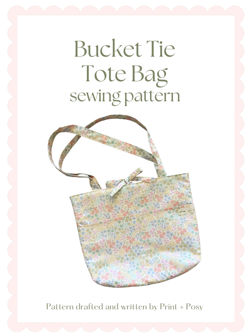 Bucket Tie Tote Bag Sewing Pattern