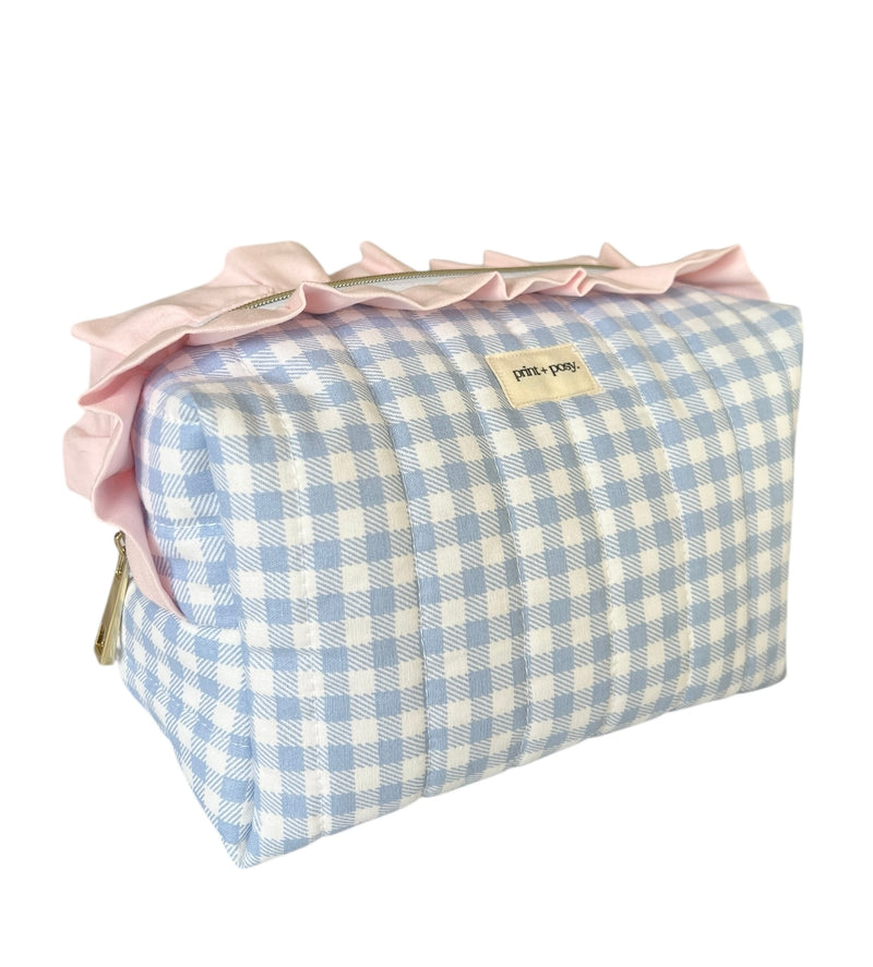 Wren Gingham Ruffle Carry-All