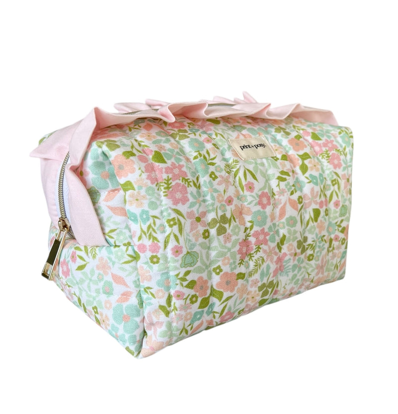 Greta Gingham Ruffle Carry-All