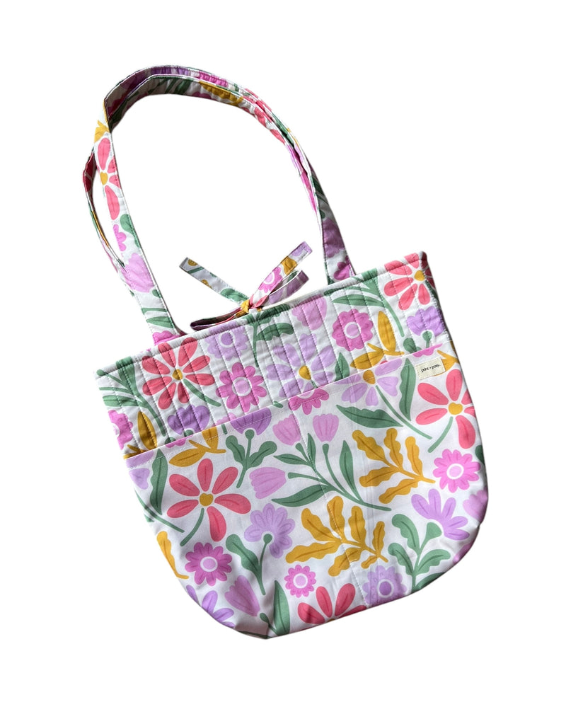 Iris Quilted Bucket Tie Tote