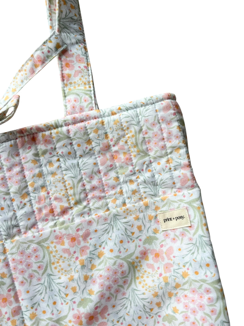 Bouquet Quilted Bucket Tie Tote