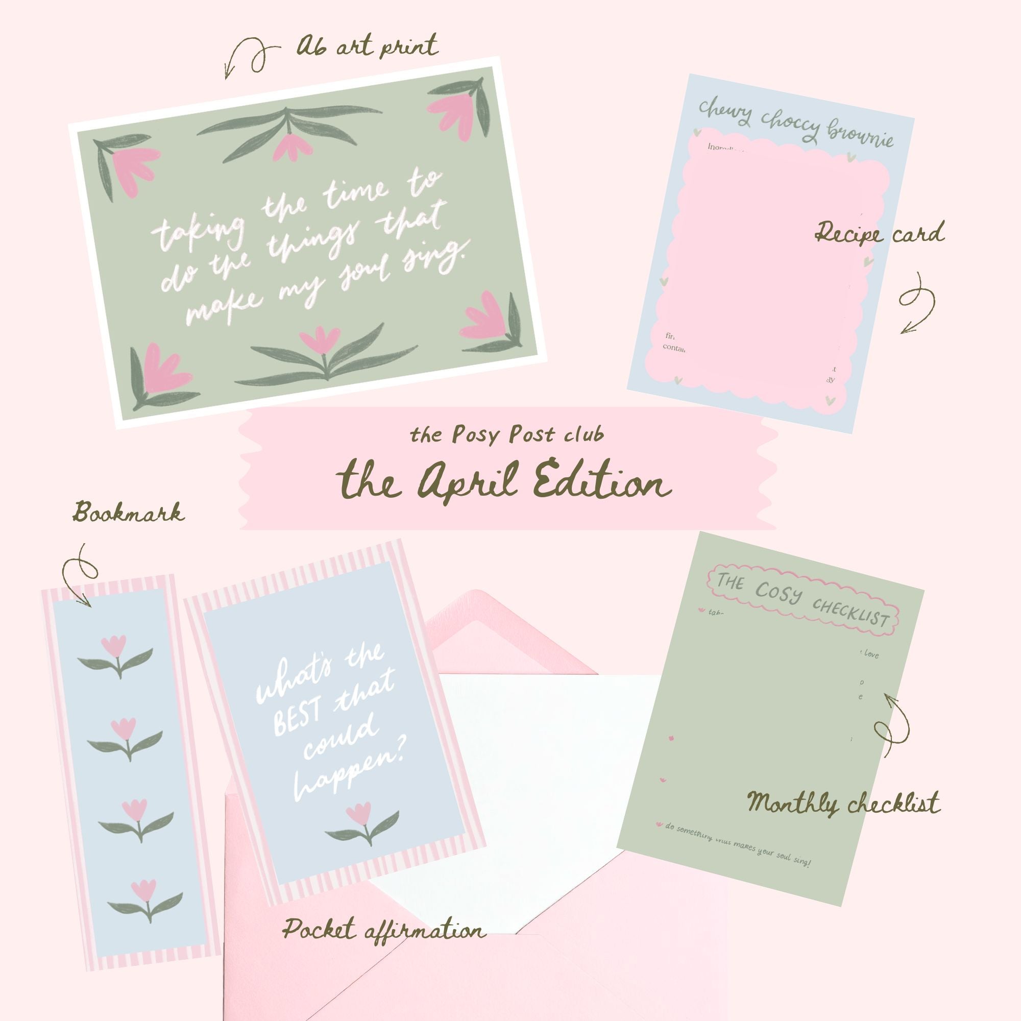 April Mail Club Edition (non-subscription) – Print and Posy