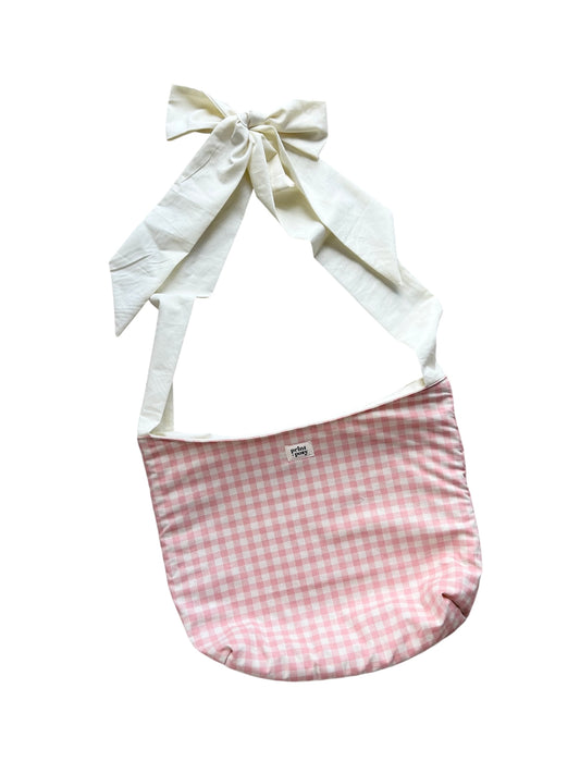 Pink Gingham Bow Tote