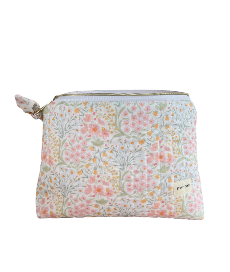 Bouquet Quilted Makeup Pouch