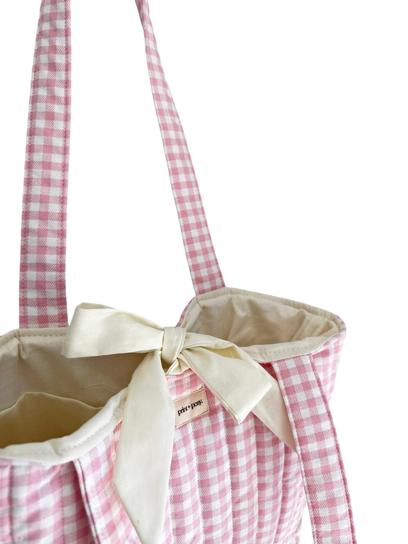 Rosa Gingham Sunday Tote