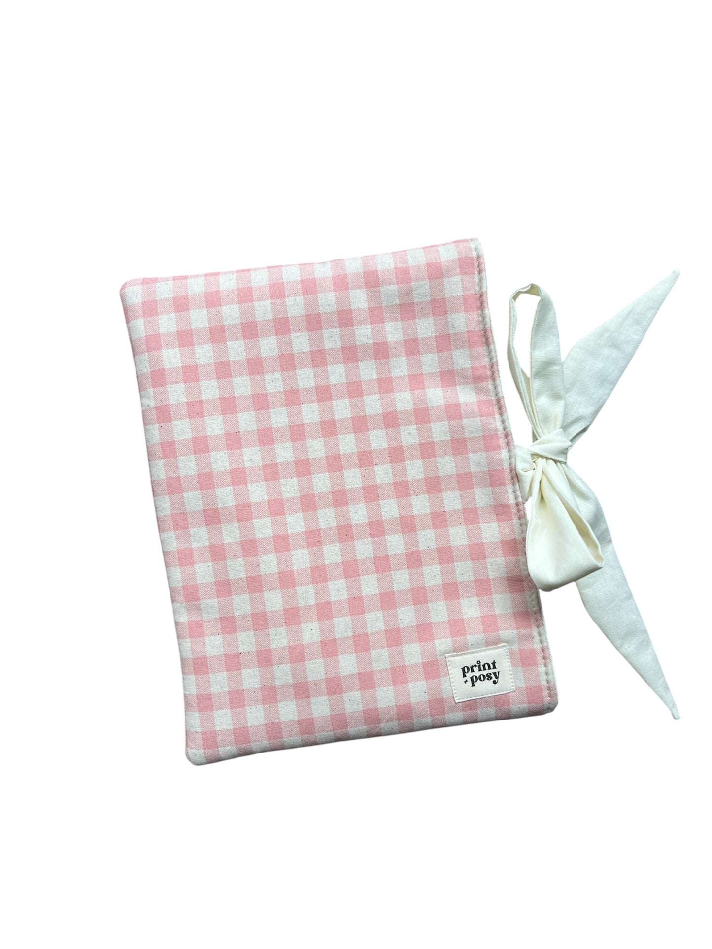 Pink Gingham Book Sleeve