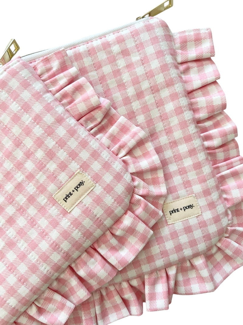 Rosa Gingham Ruffle Pocket