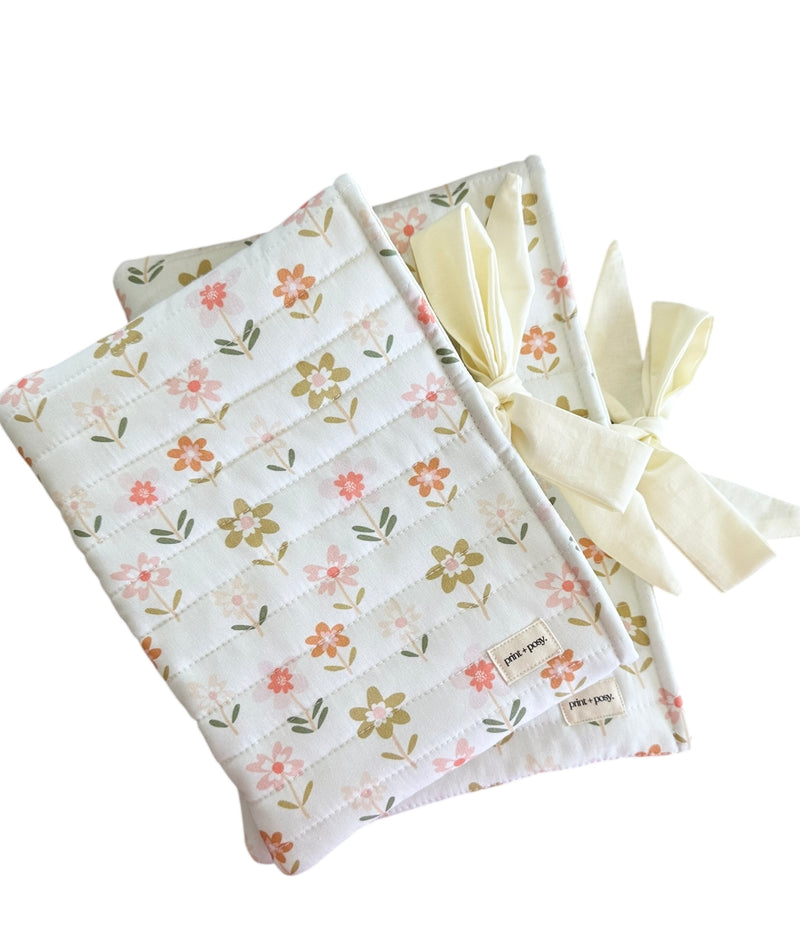 Wildflower Quilted Book Sleeve