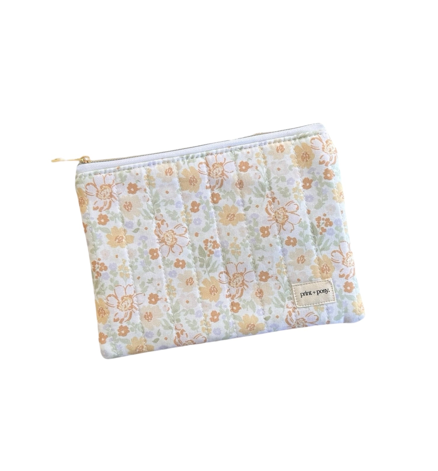 Marigold Quilted Zipper Pouch