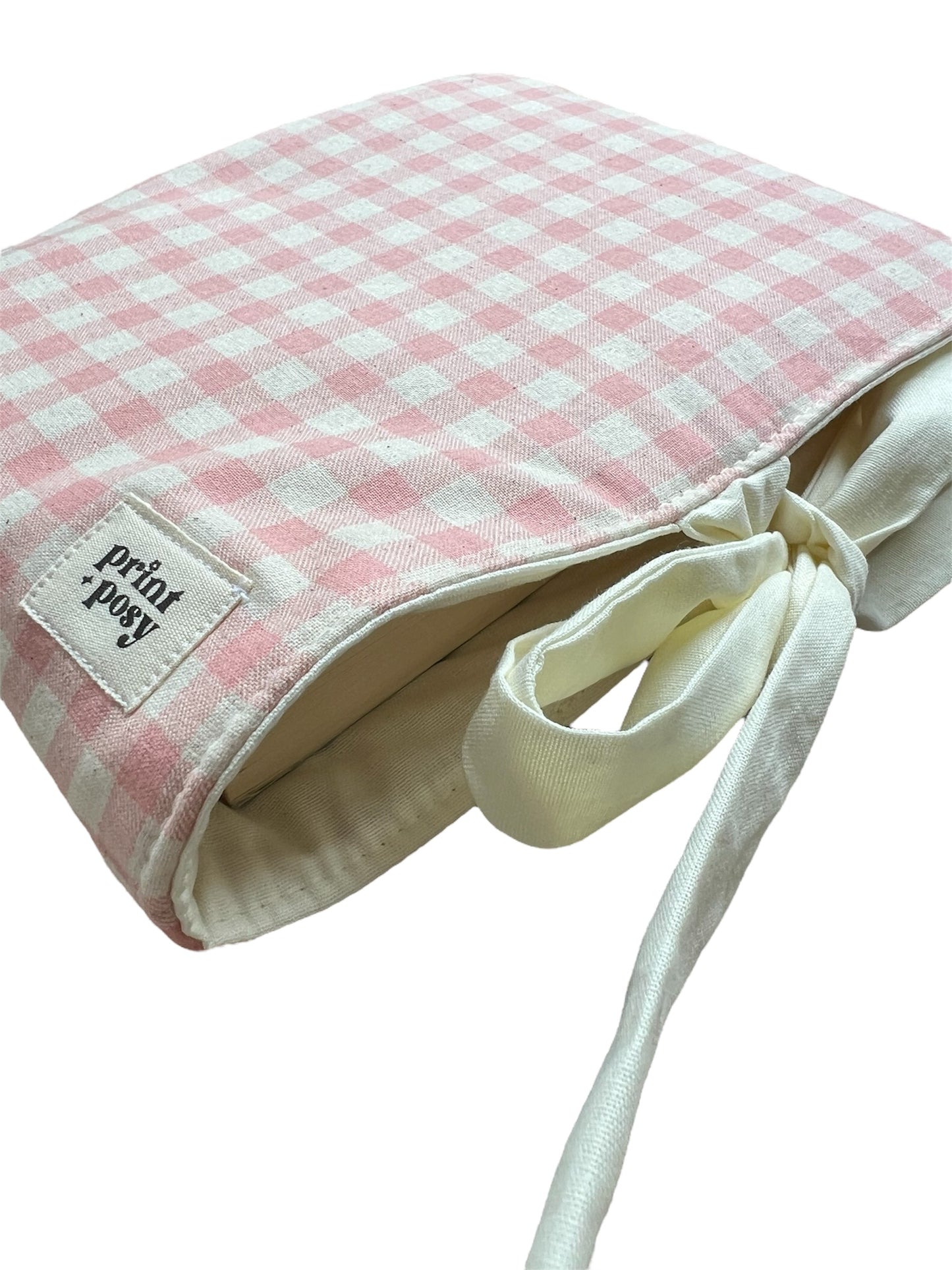 Pink Gingham Book Sleeve