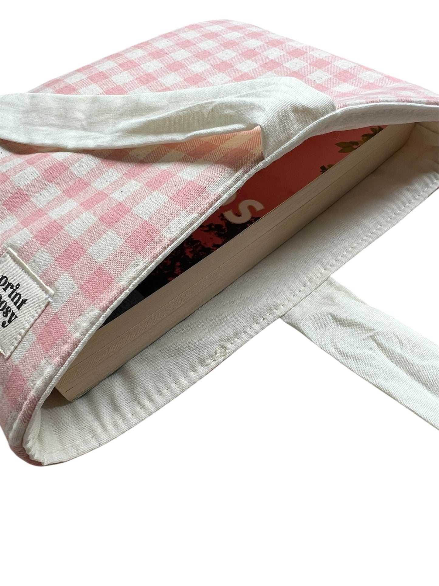 Pink Gingham Book Sleeve