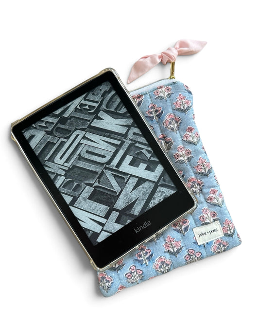 Dusky Block Print Kindle Sleeve