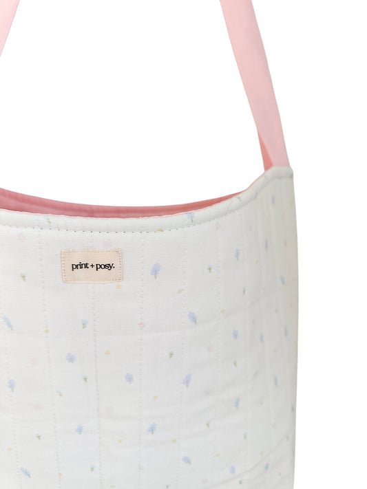 Buttercream Quilted Bow Tote