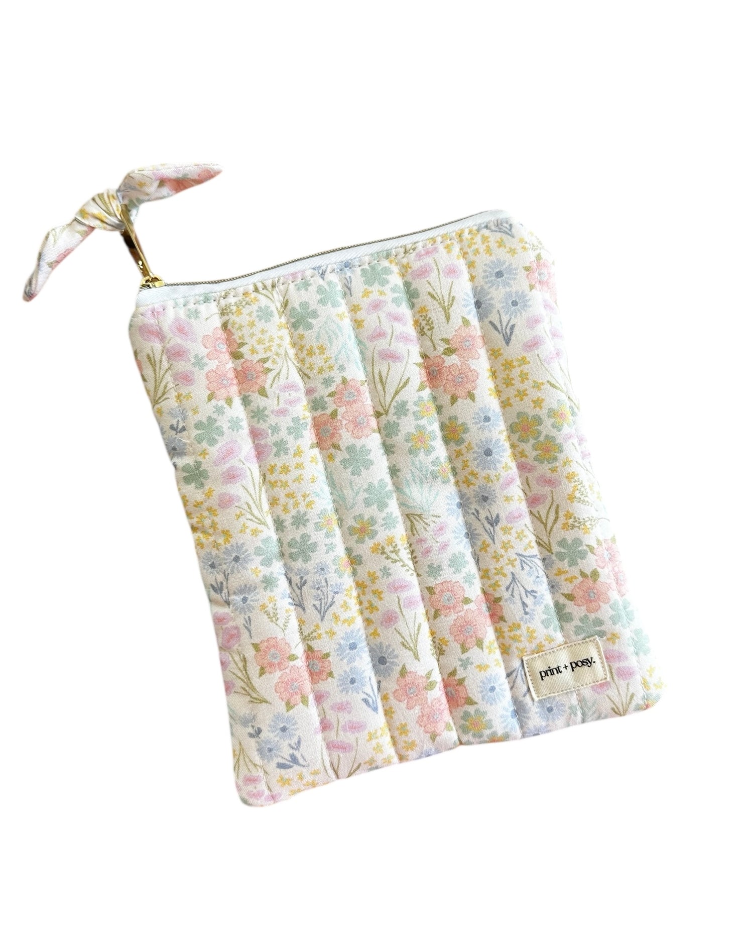 Cream Blossom Quilted Kindle Sleeve