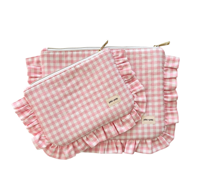 Rosa Gingham Ruffle Pocket