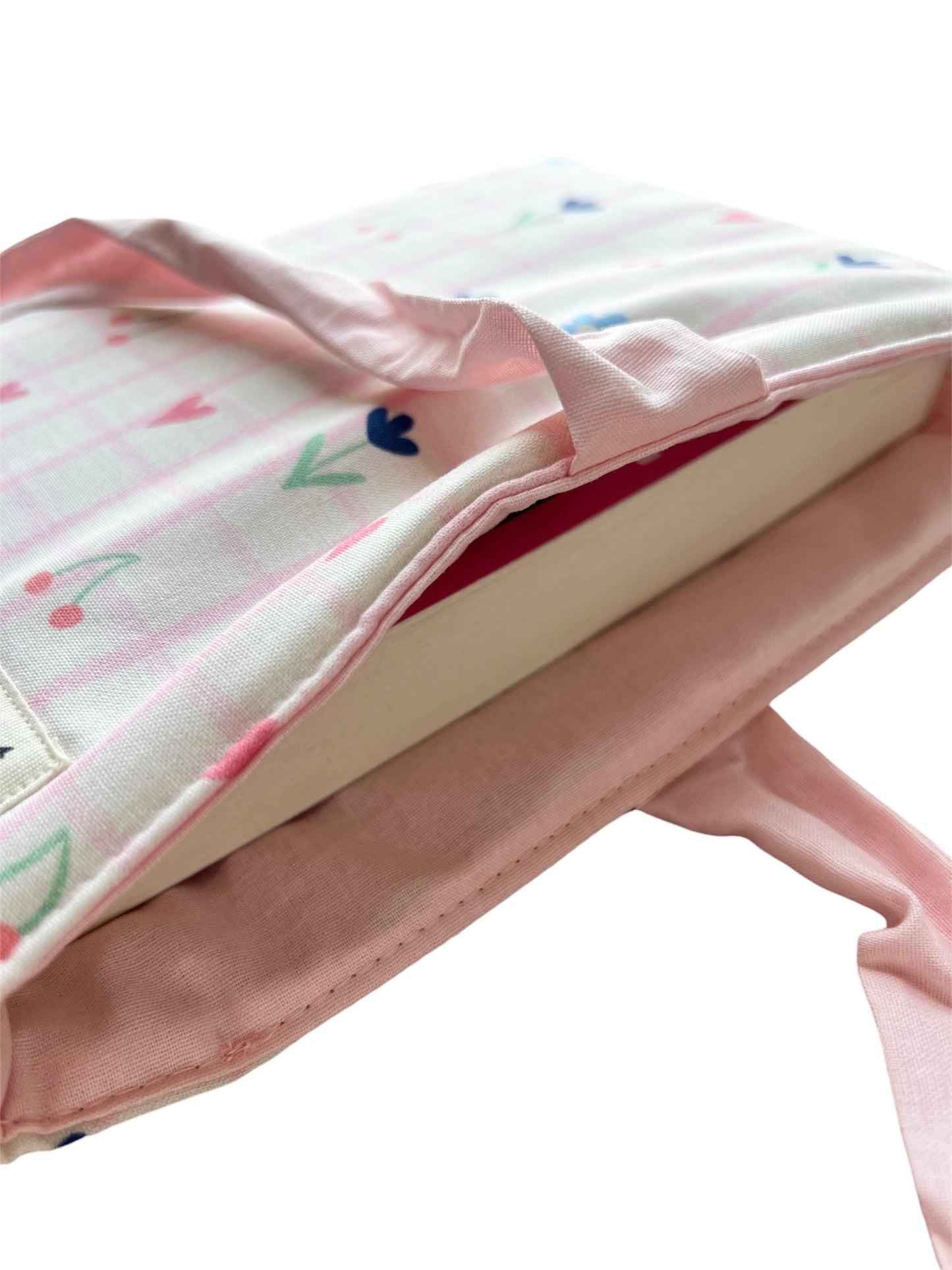 Cherry Check Book Sleeve