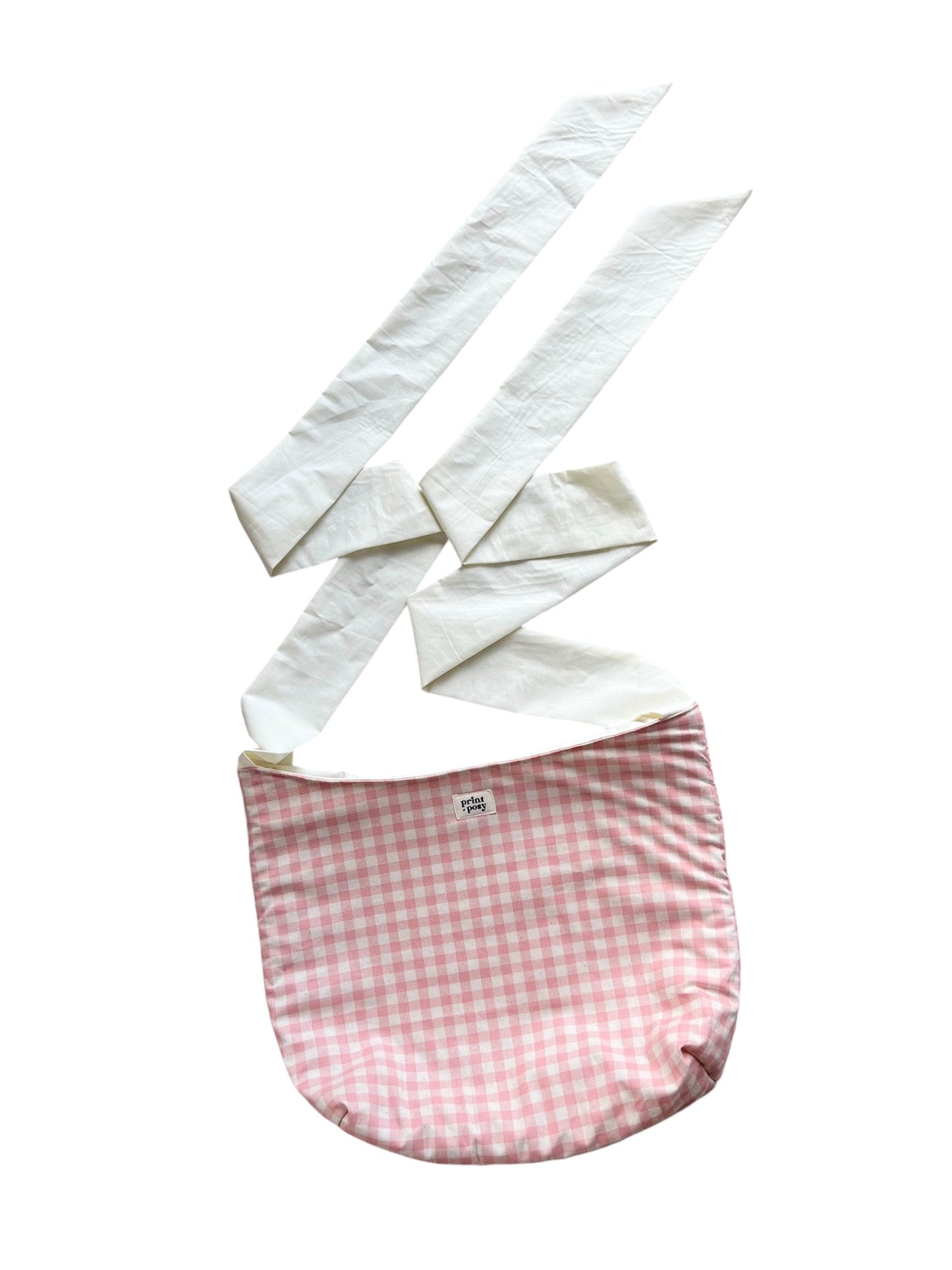 Pink Gingham Bow Tote