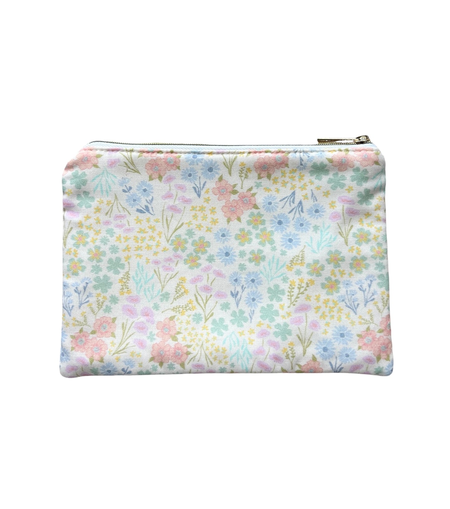 Cream Blossom Zipper Pouch