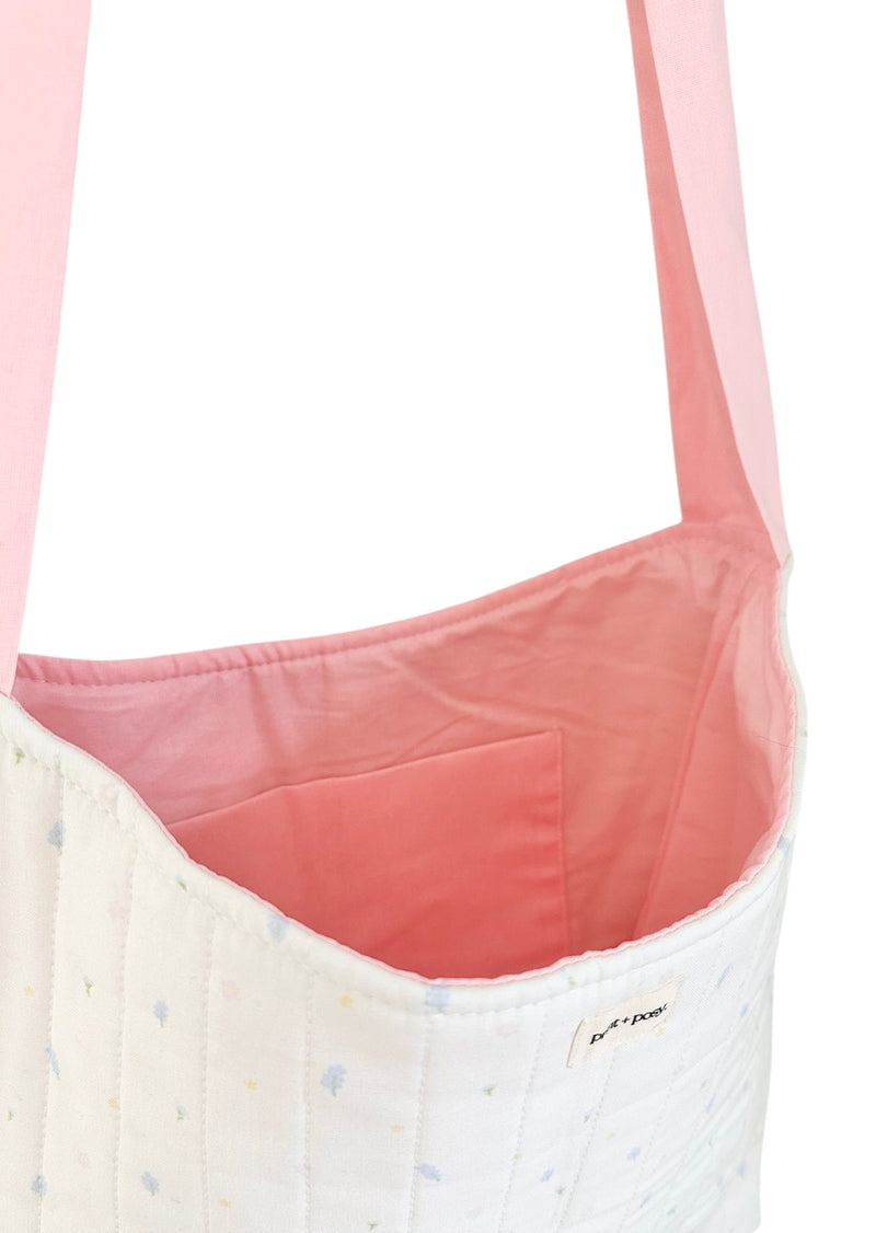 Buttercream Quilted Bow Tote