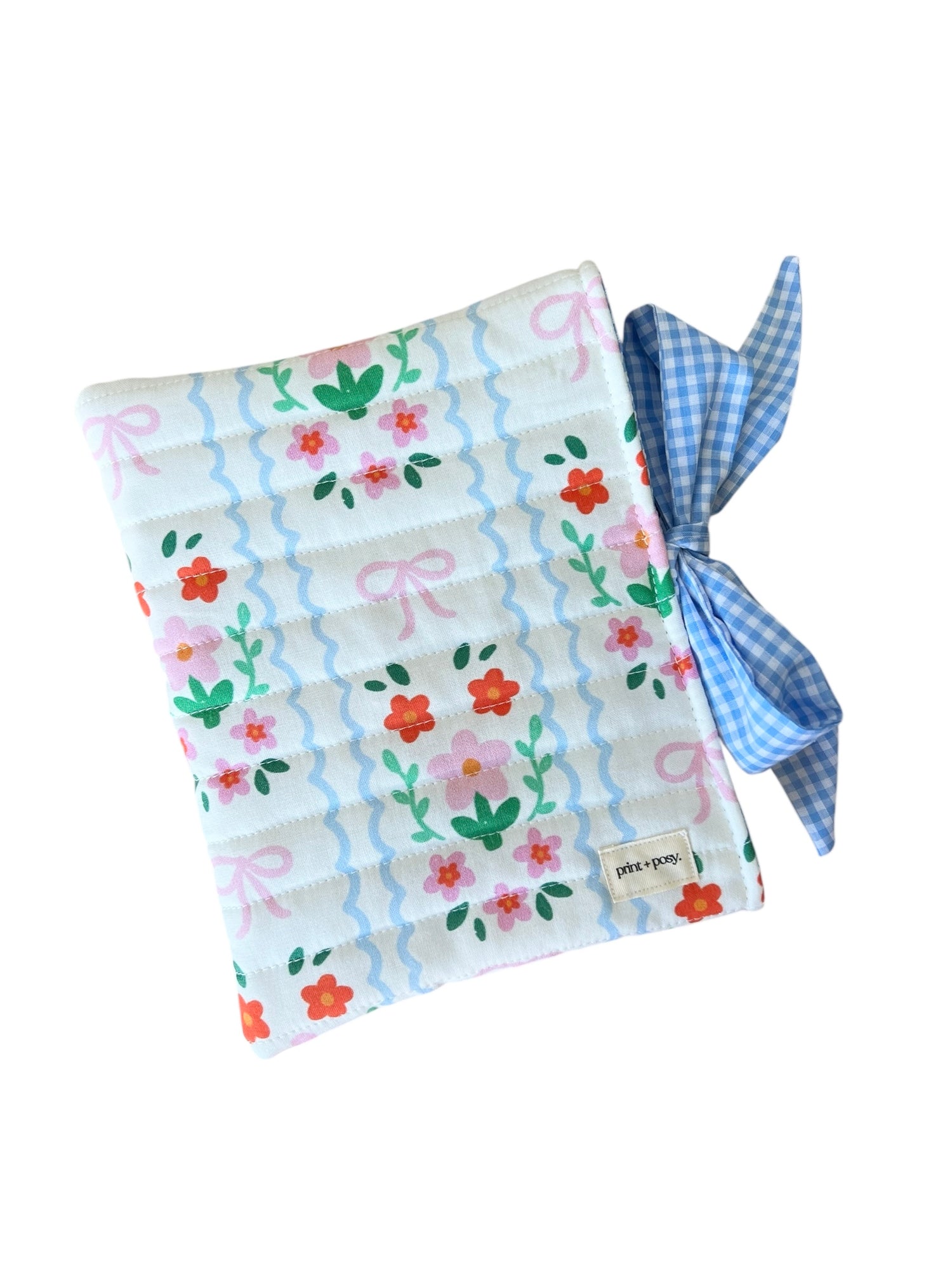 Cottage Bow Quilted Book Sleeve