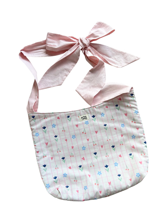 Cherry Check Bow Tote