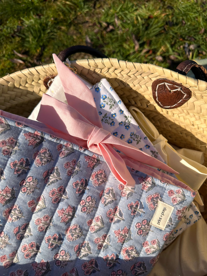 Dusky Quilted Book Sleeve