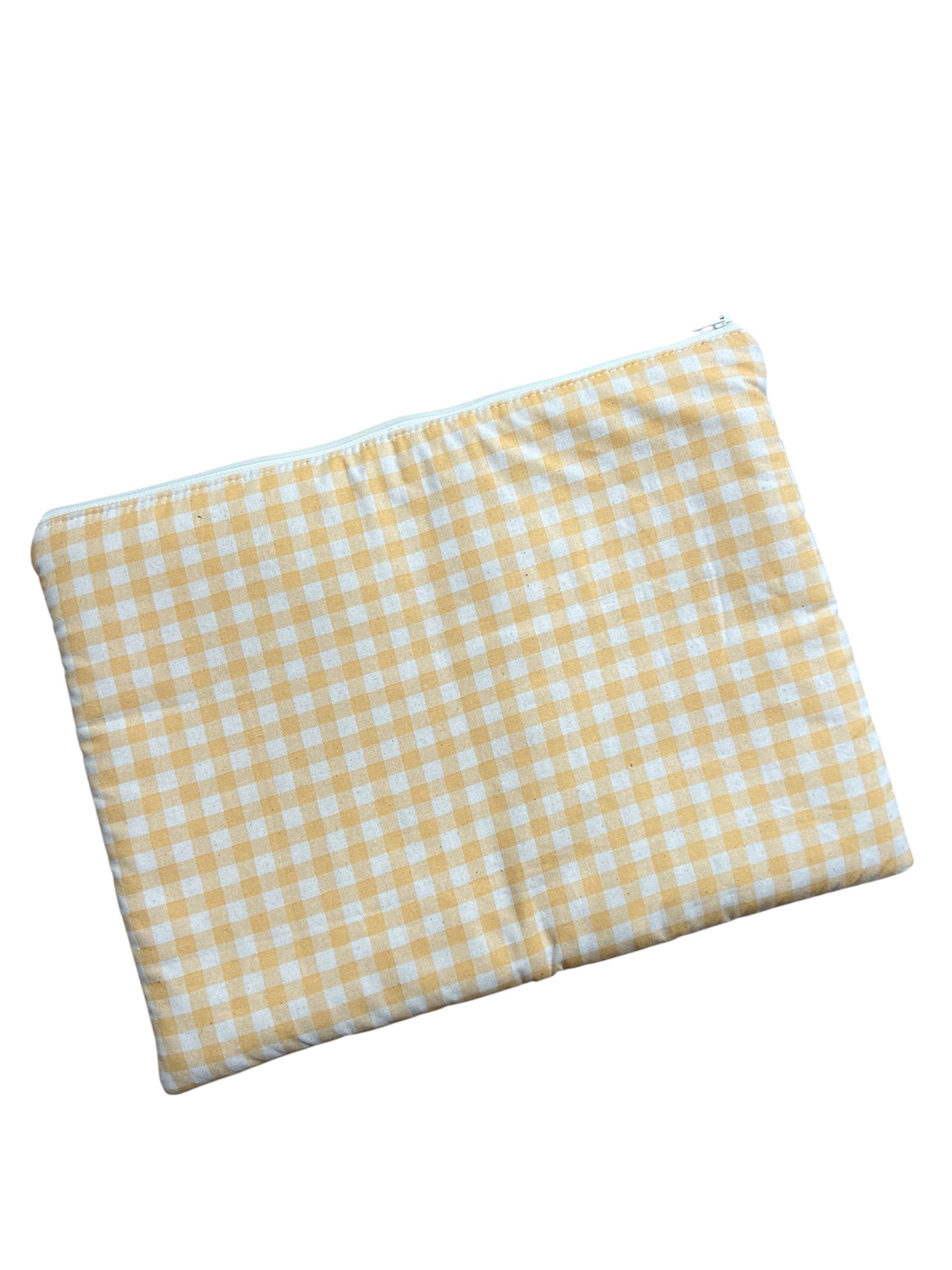 Yellow Floral & Gingham Laptop Case