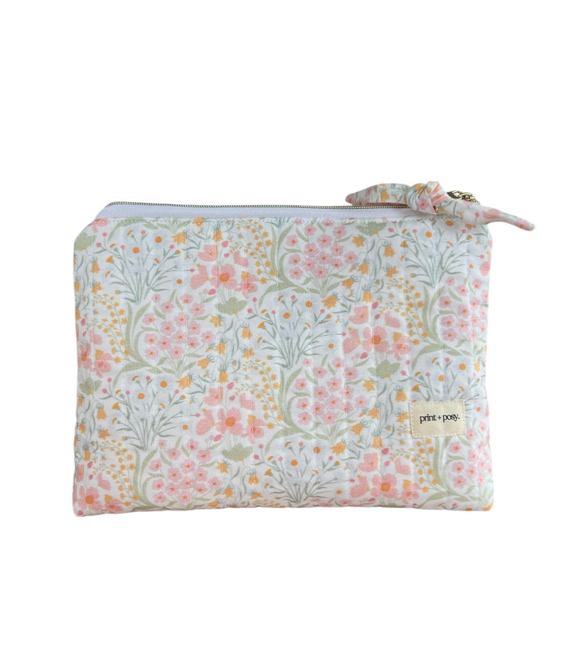 Bouquet Quilted Makeup Pouch
