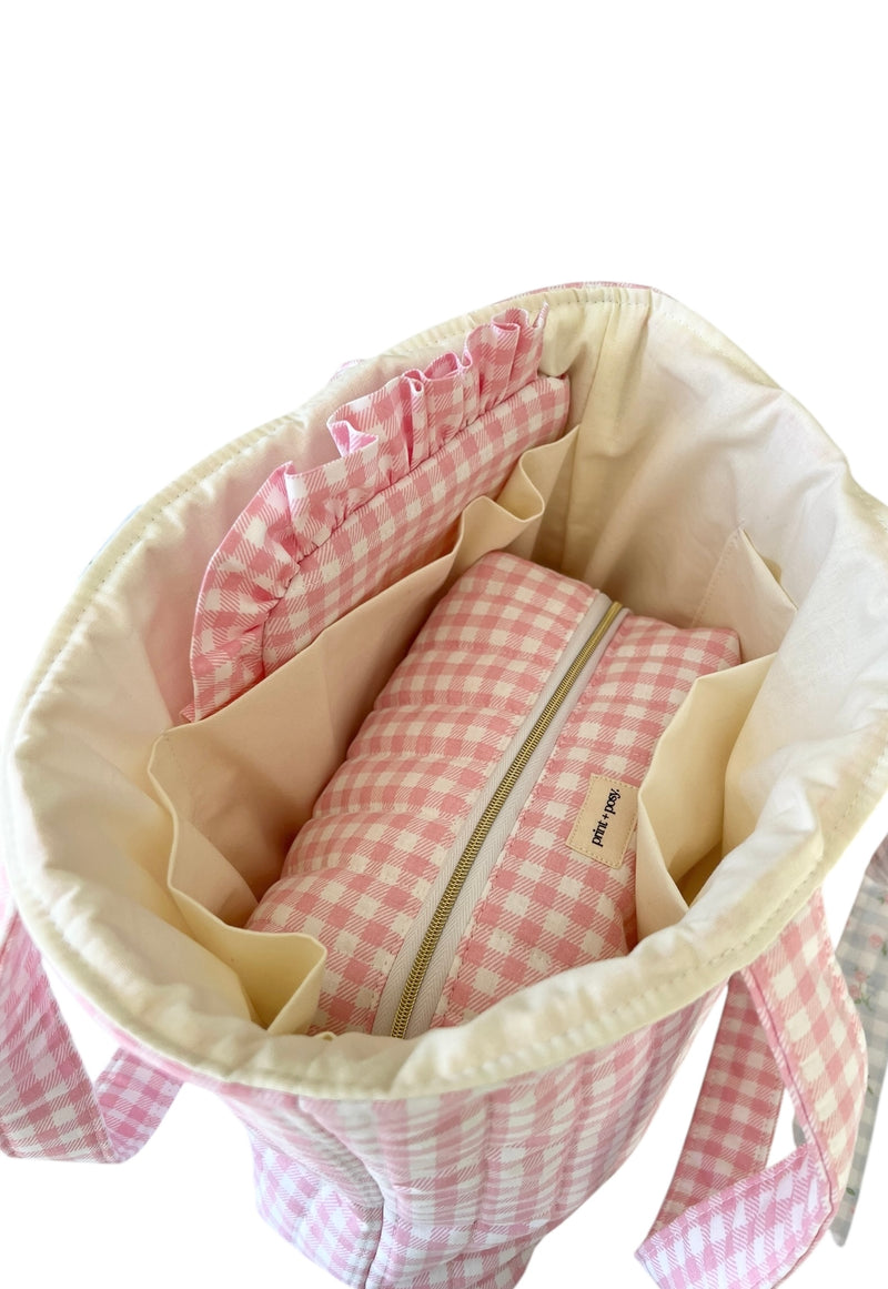 Rosa Gingham Ruffle Pocket
