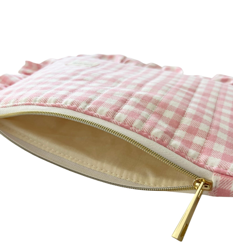 Rosa Gingham Ruffle Pocket