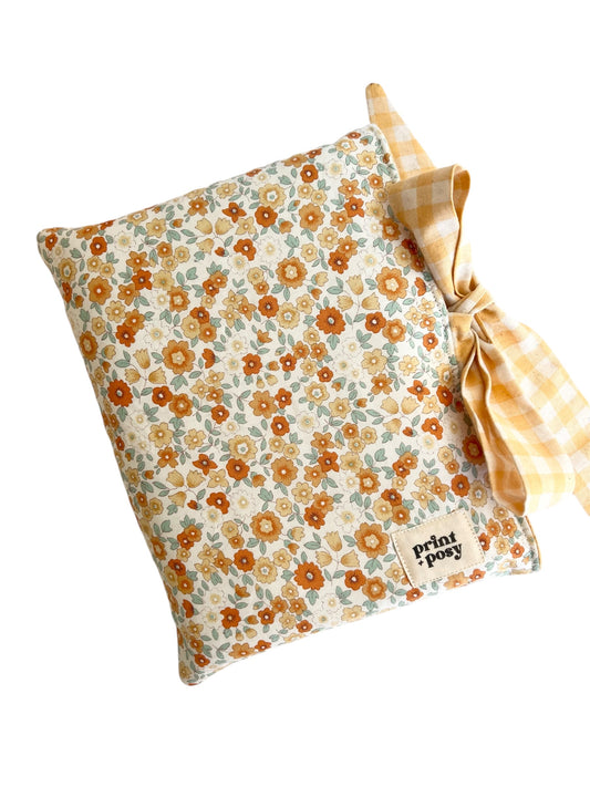 Yellow Floral Book Sleeve