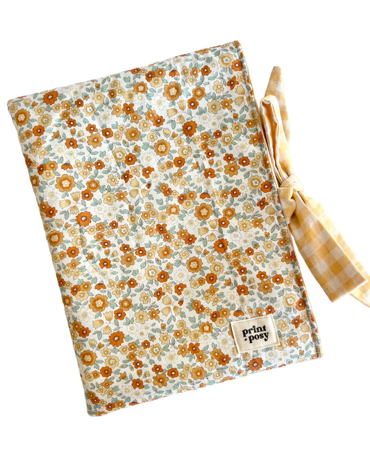Yellow Floral Book Sleeve