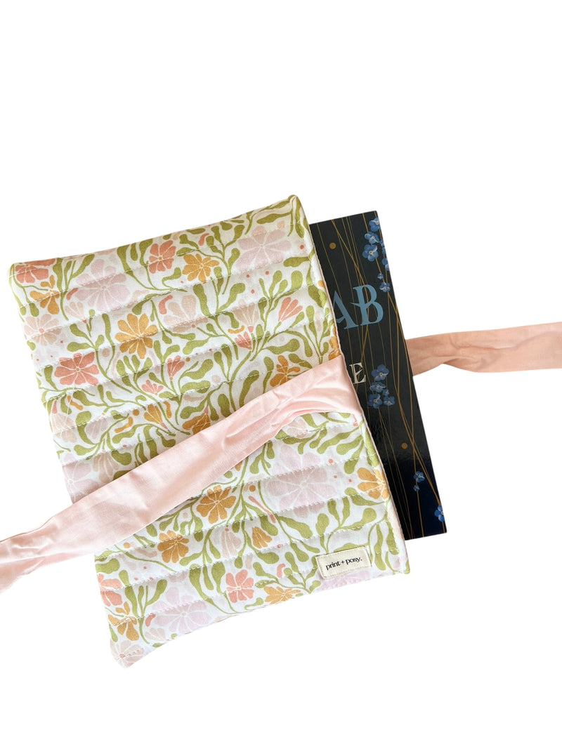 Spring Garden Quilted Book Sleeve