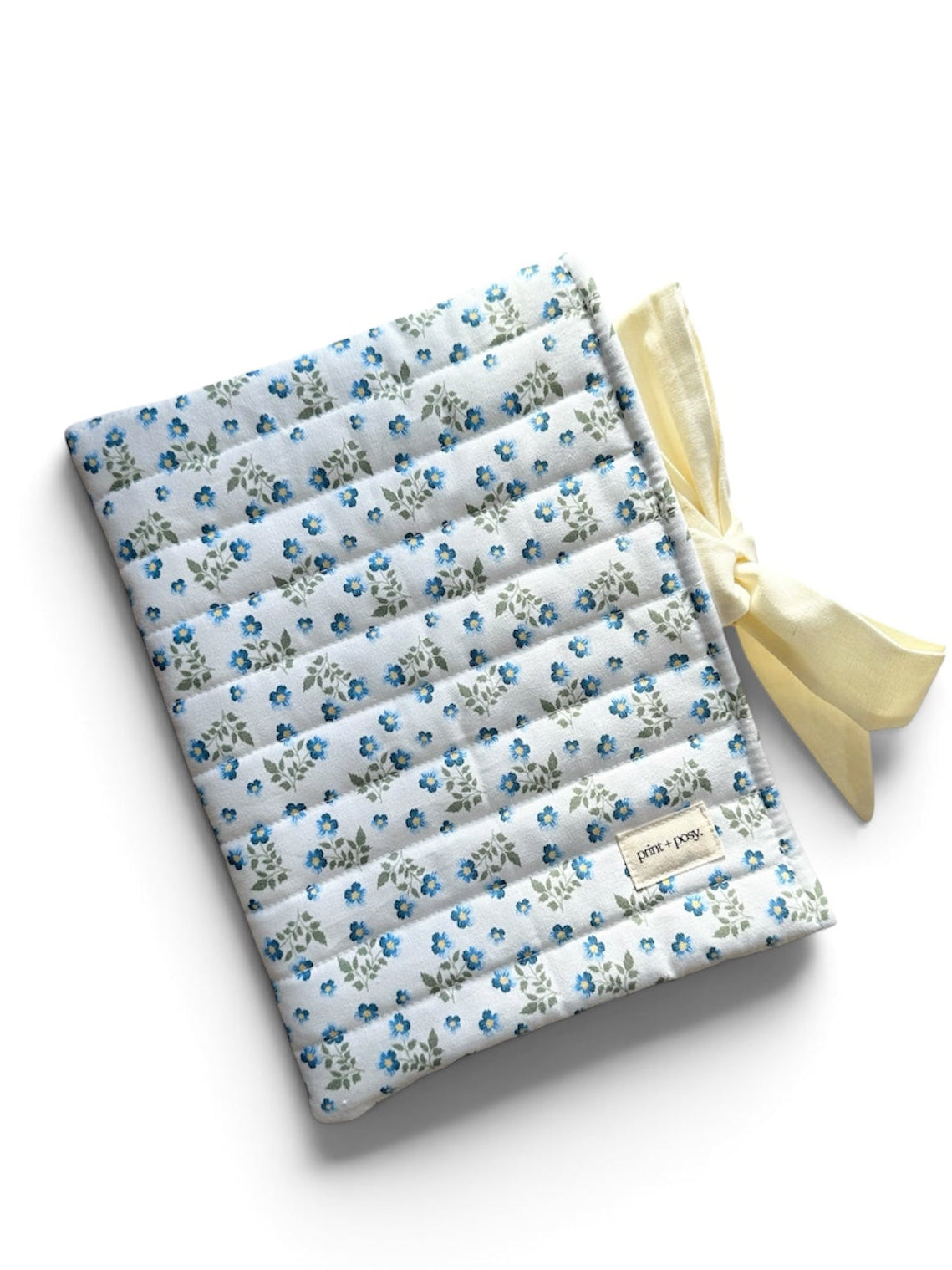 Ditsy Blue Quilted Book Sleeve