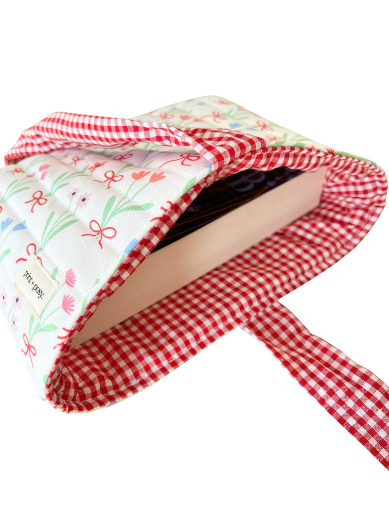 Rosie Bow Quilted Book Sleeve