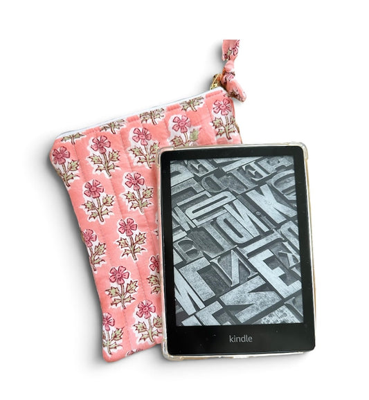 Coral Block Print Kindle Sleeve