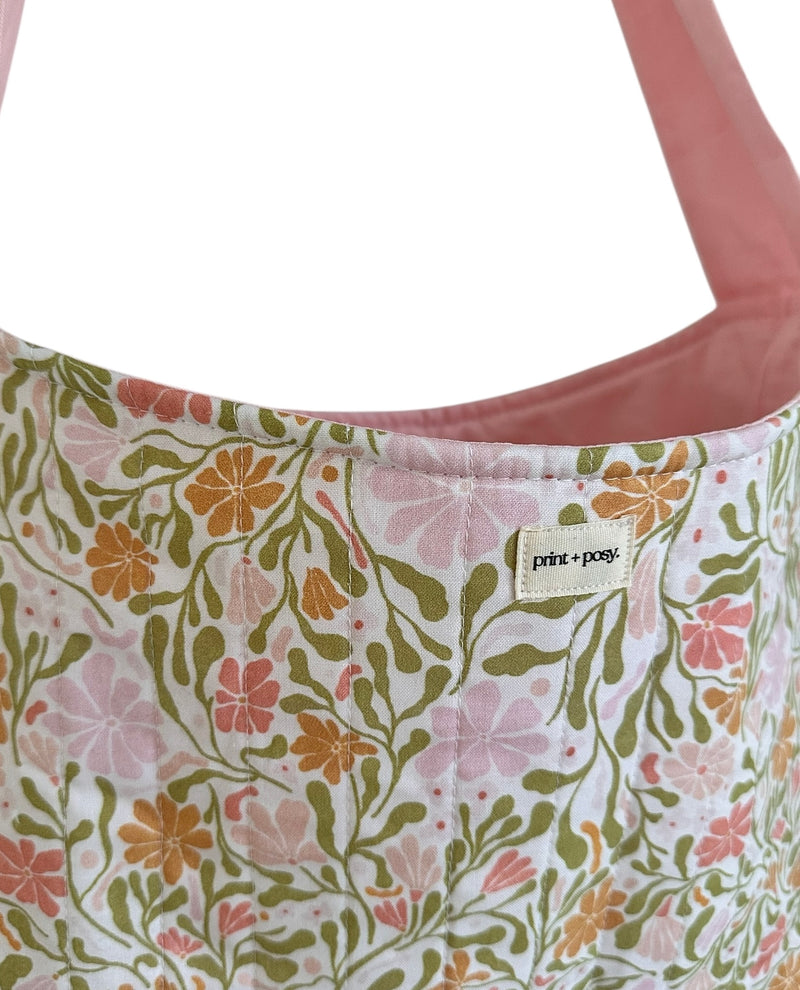 Spring Garden Quilted Bow Tote