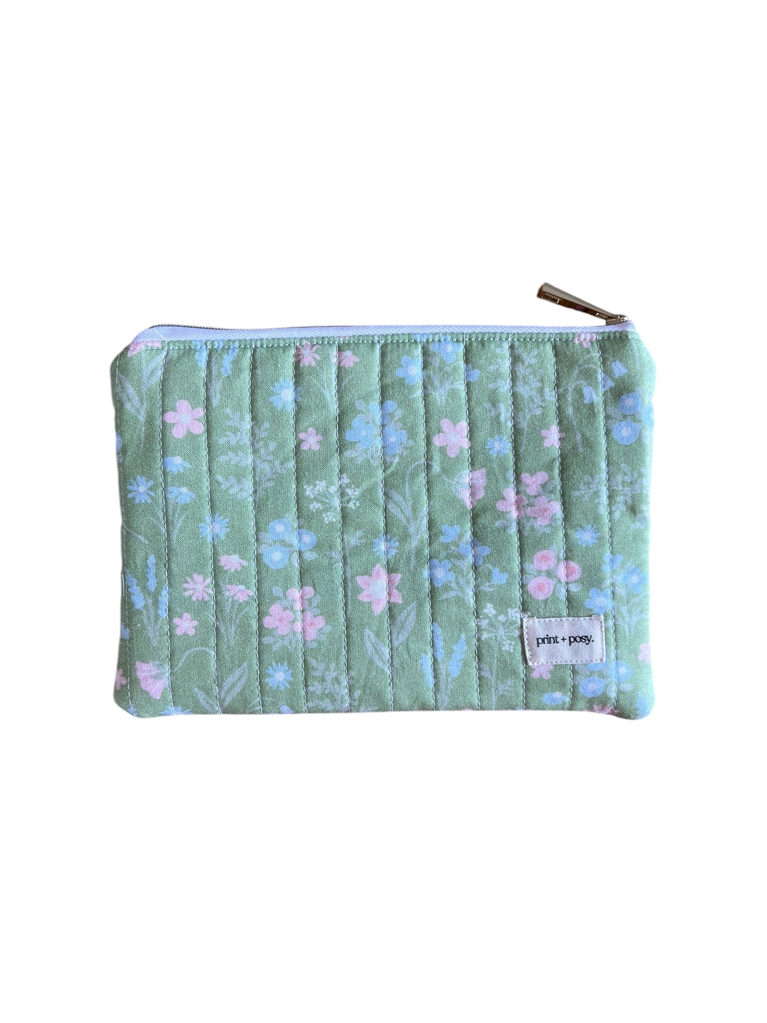 Flora Quilted Zipper Pouch