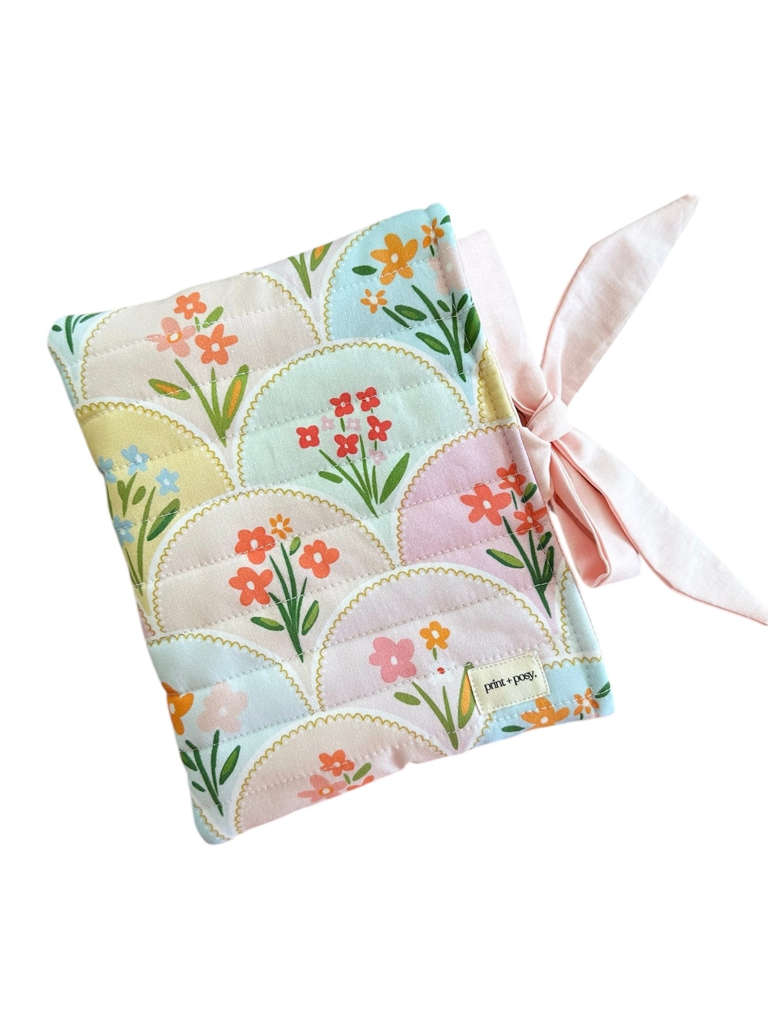Daisy Mosaic Quilted Book Sleeve