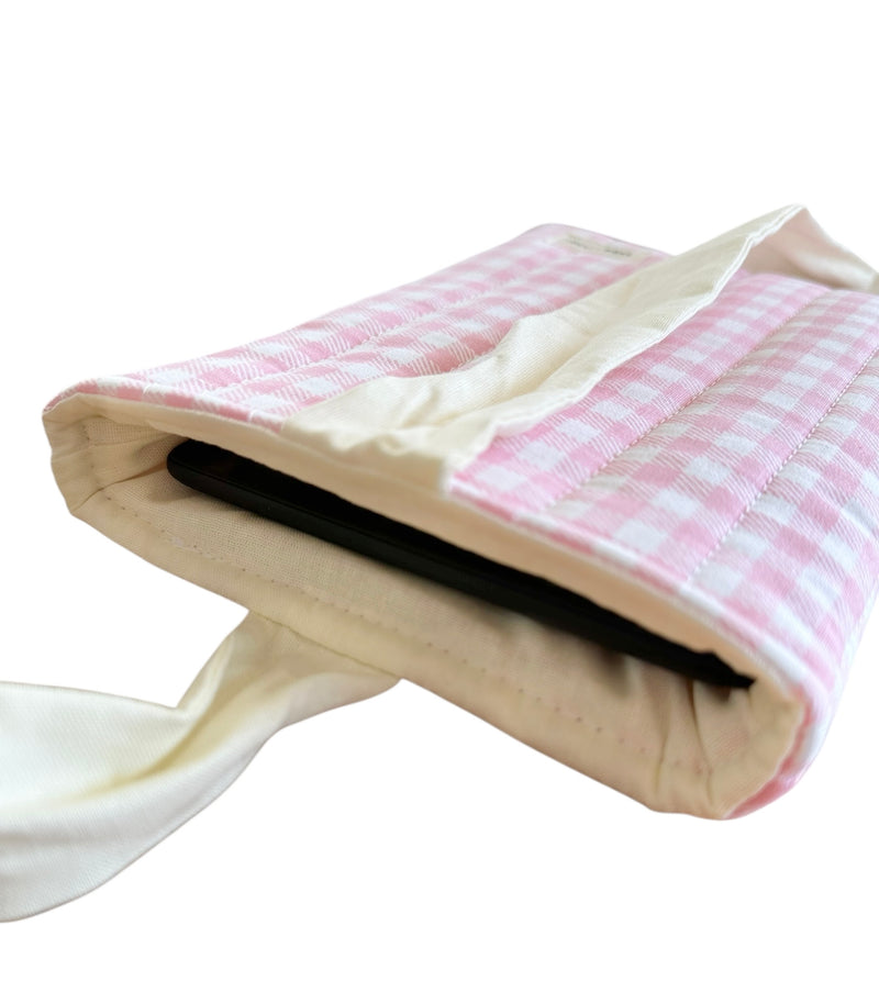 Rosa Gingham Quilted Bow Tie Kindle Sleeve