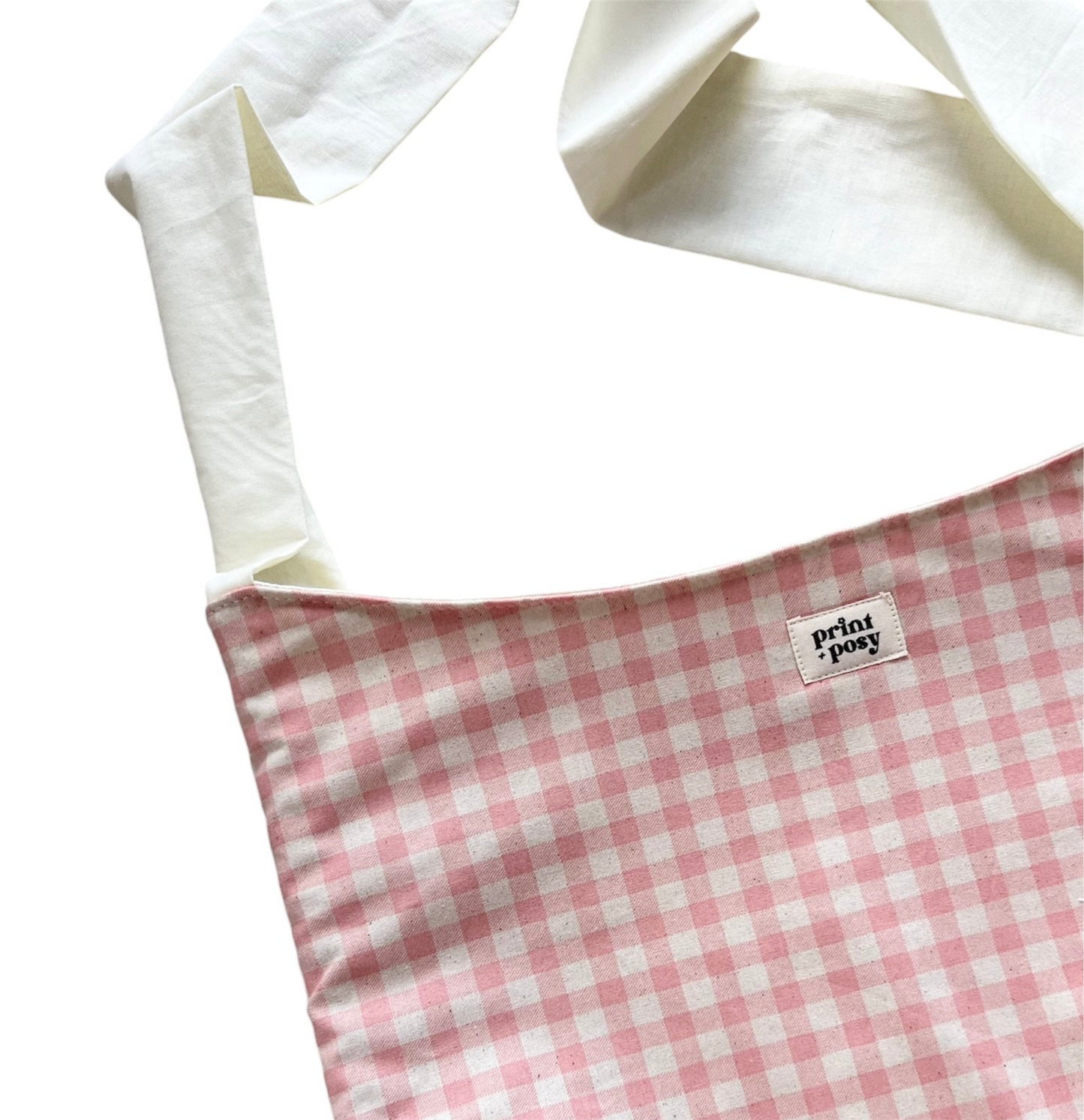 Pink Gingham Bow Tote