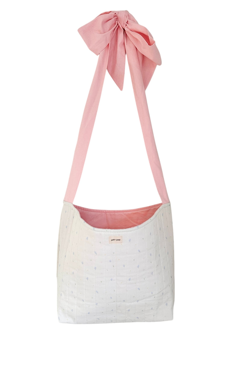 Buttercream Quilted Bow Tote