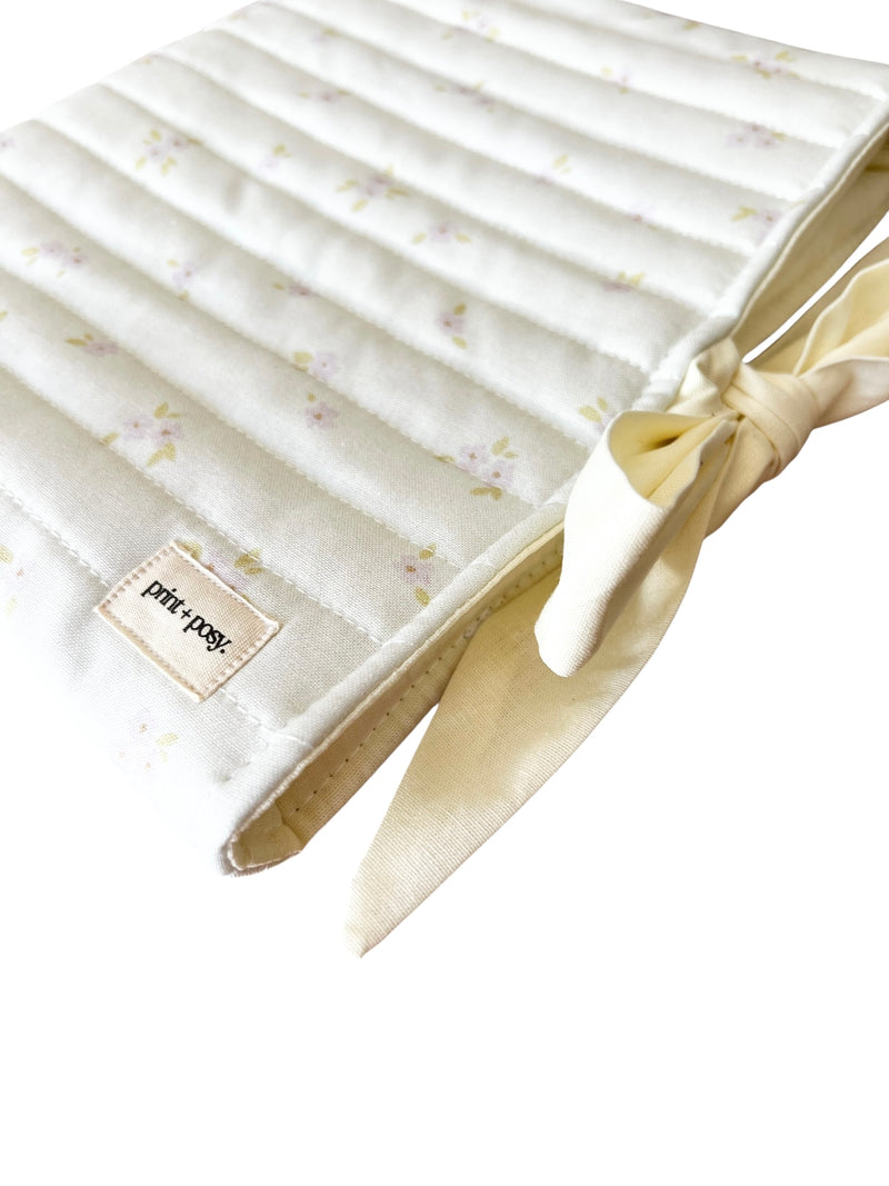 Little Lilacs Quilted Book Sleeve