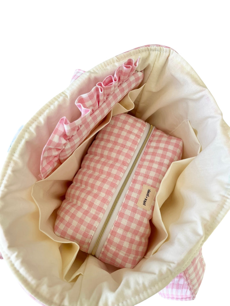 Rosa Gingham Sunday Tote