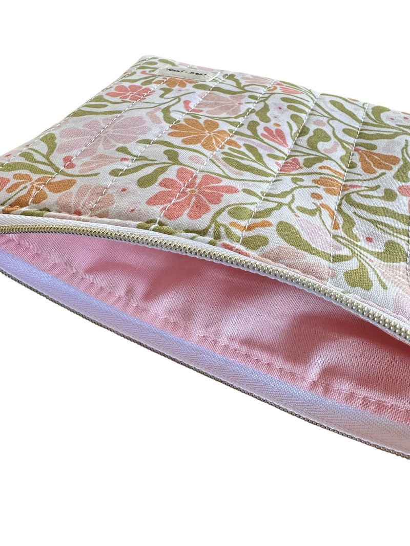 Spring Garden Quilted Zipper Pouch