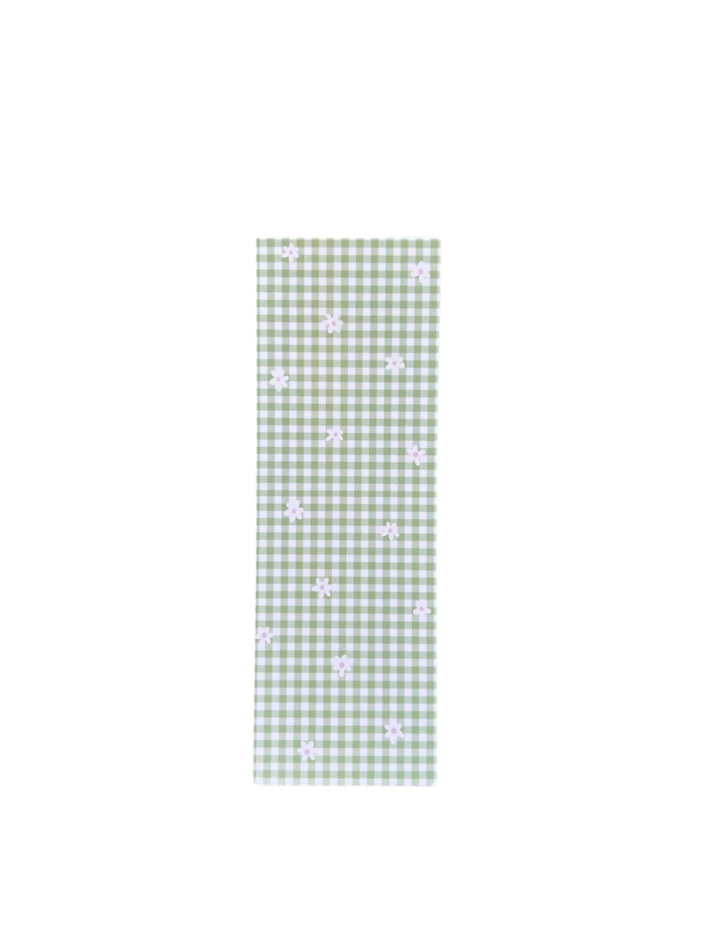 Green Gingham Bookmark