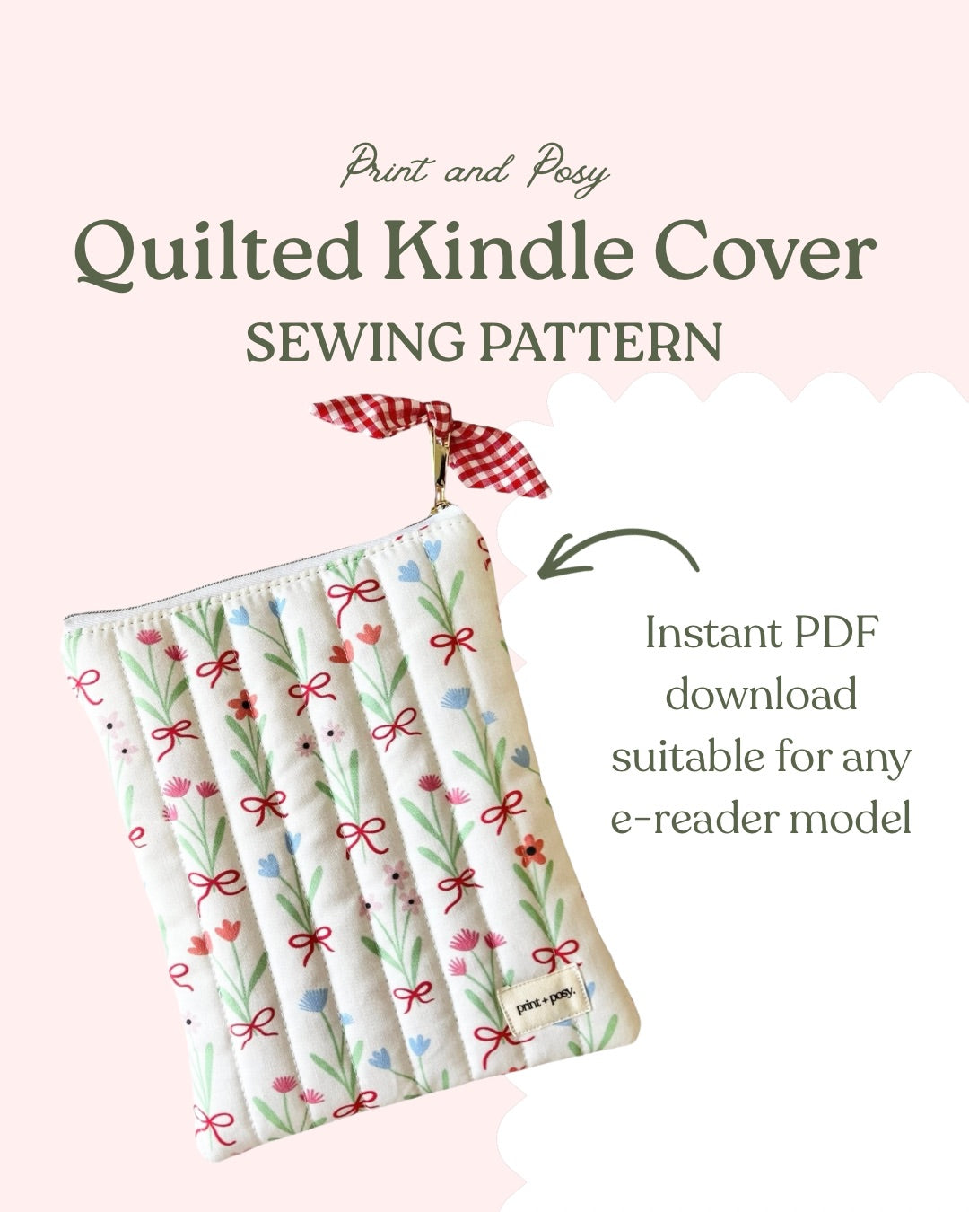 Quilted e-Reader Sleeve Sewing Pattern
