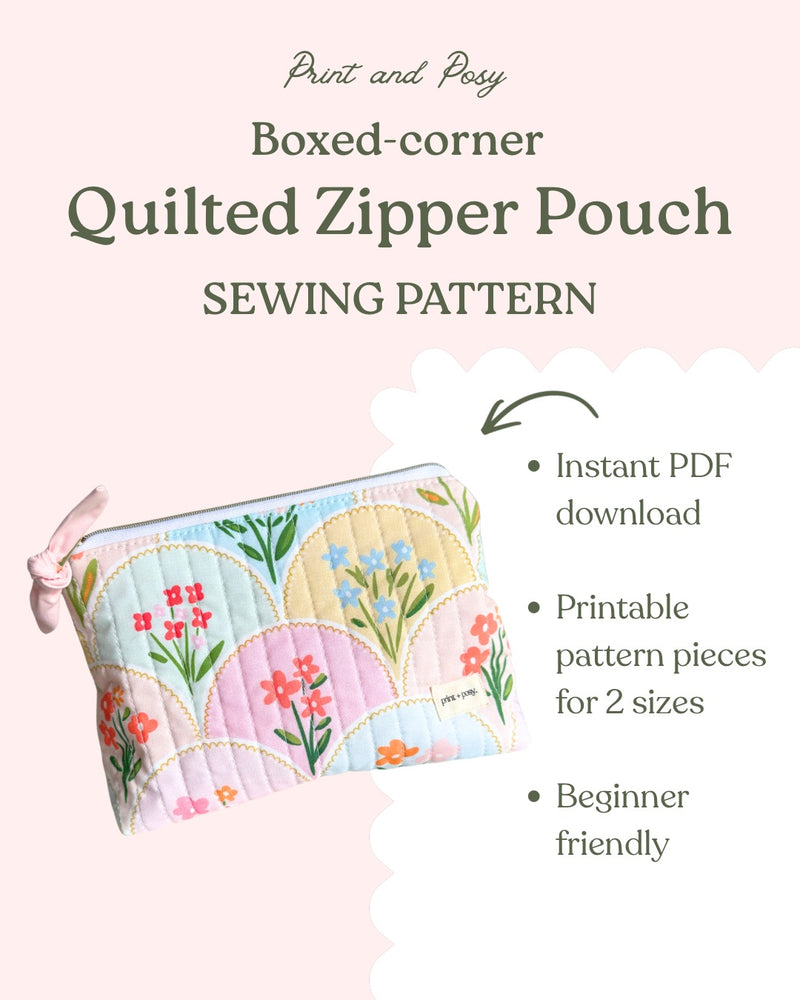 Quilted Posy Pouch Sewing Pattern