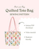 Quilted tote bag sewing pattern for beginner