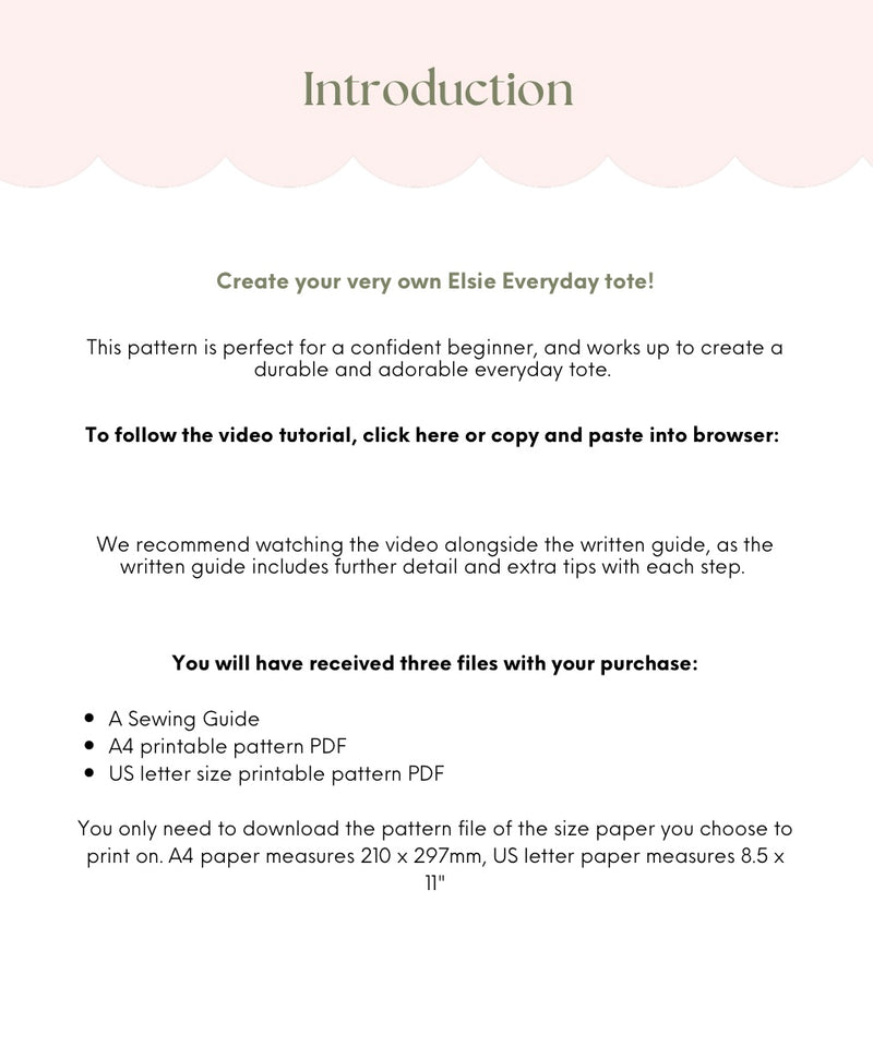 Elsie Everyday Tote Bag Sewing Pattern
